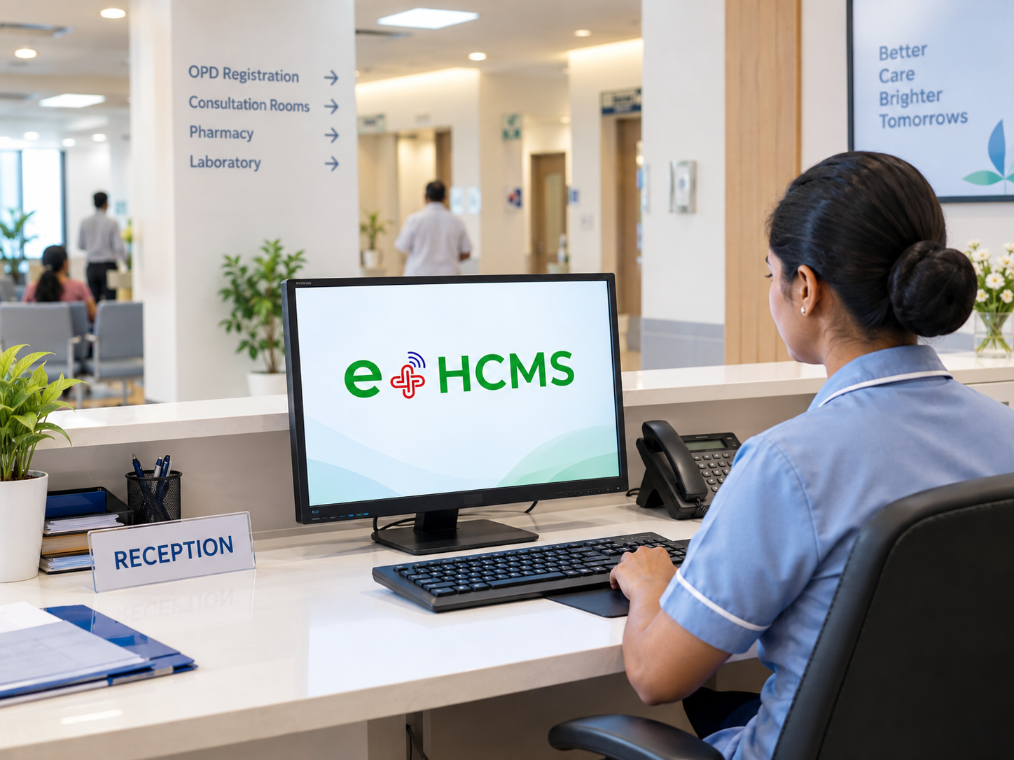 e-HCMS in use at a hospital